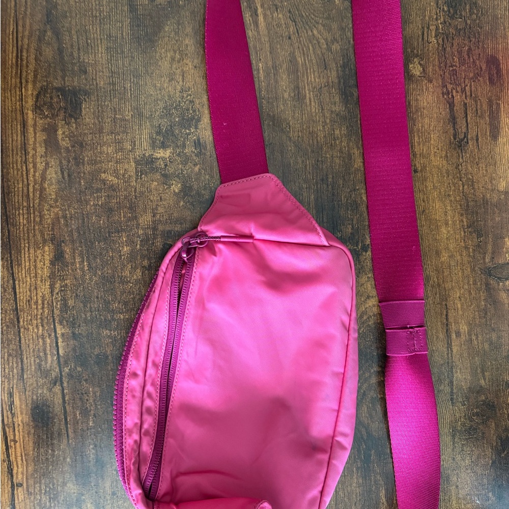 Lululemon Athletica Pink Crossbody Bag Sporty Design